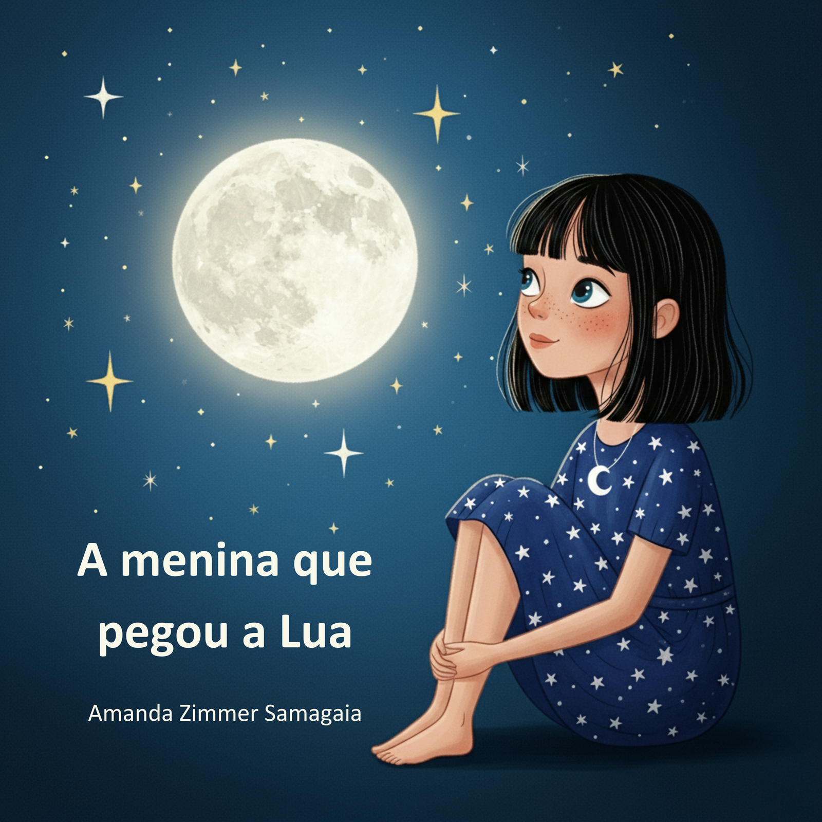 Capa do livro A menina que pegou a lua